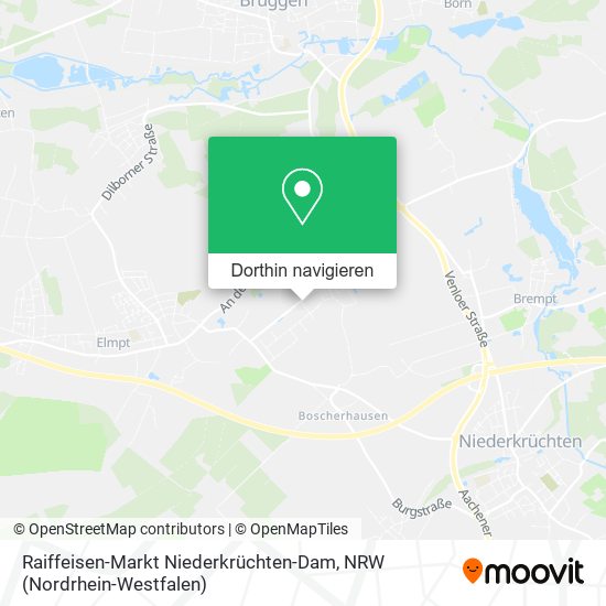 Raiffeisen-Markt Niederkrüchten-Dam Karte