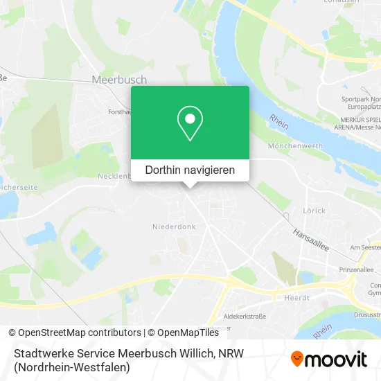 Stadtwerke Service Meerbusch Willich Karte