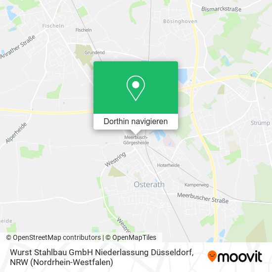 Wurst Stahlbau GmbH Niederlassung Düsseldorf Karte