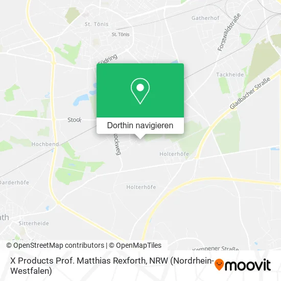 X Products Prof. Matthias Rexforth Karte