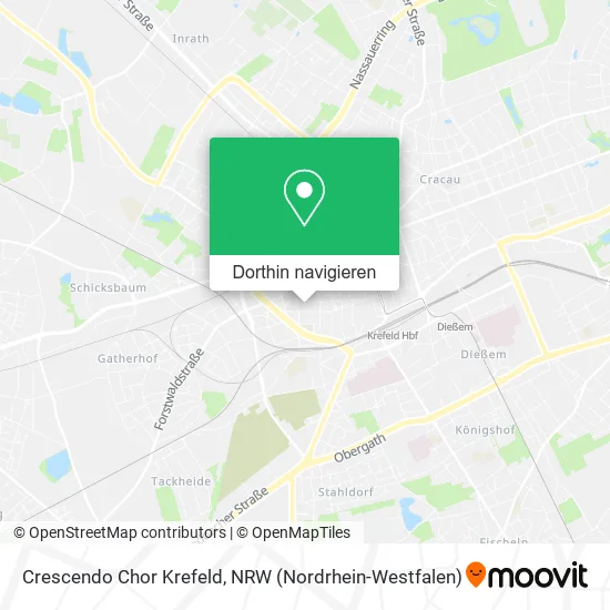 Crescendo Chor Krefeld Karte