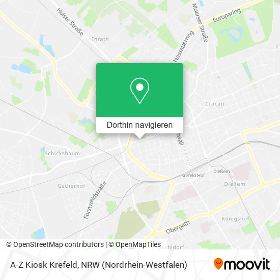 A-Z Kiosk Krefeld Karte