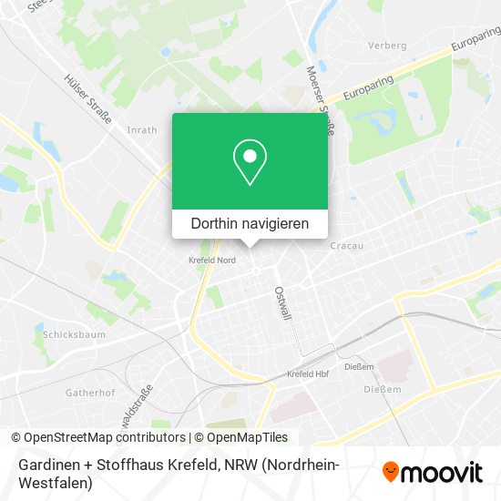 Gardinen + Stoffhaus Krefeld Karte