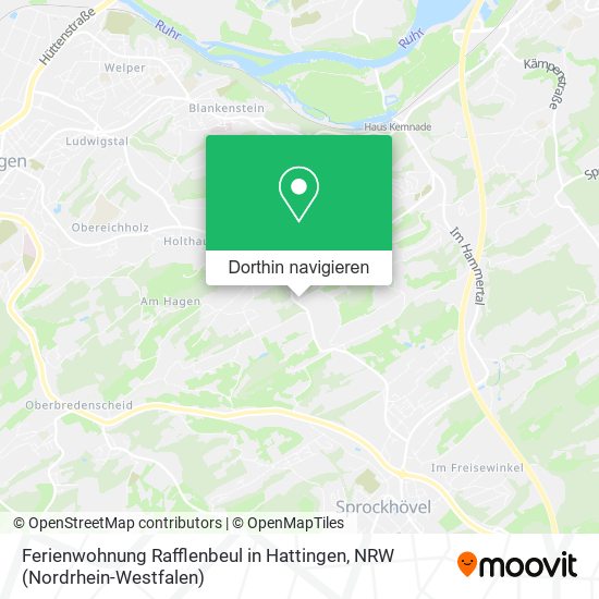 Ferienwohnung Rafflenbeul in Hattingen Karte