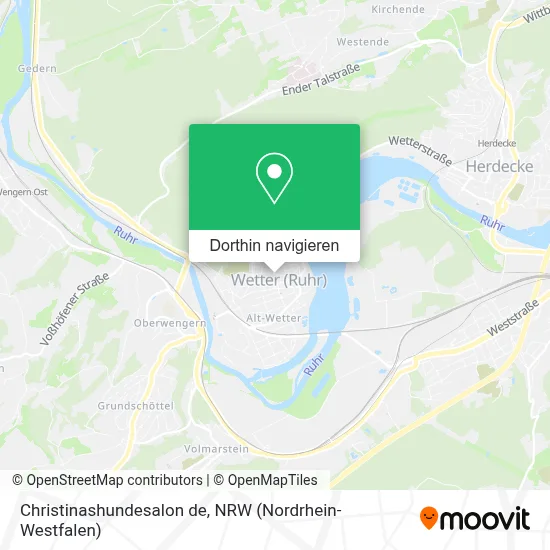 Christinashundesalon de Karte