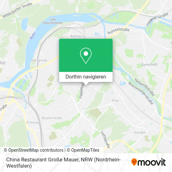 China Restaurant Große Mauer Karte