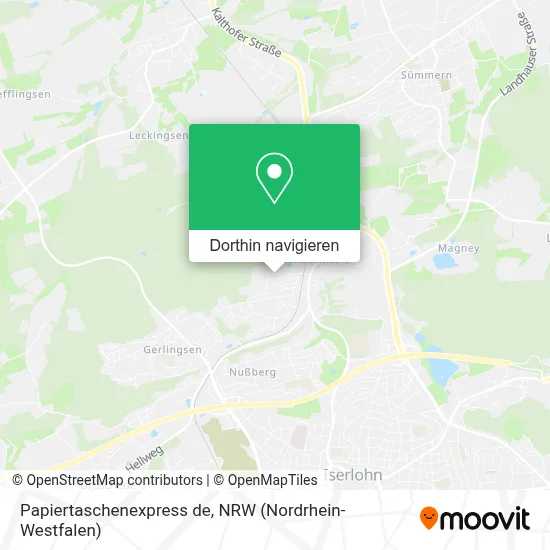 Papiertaschenexpress de Karte