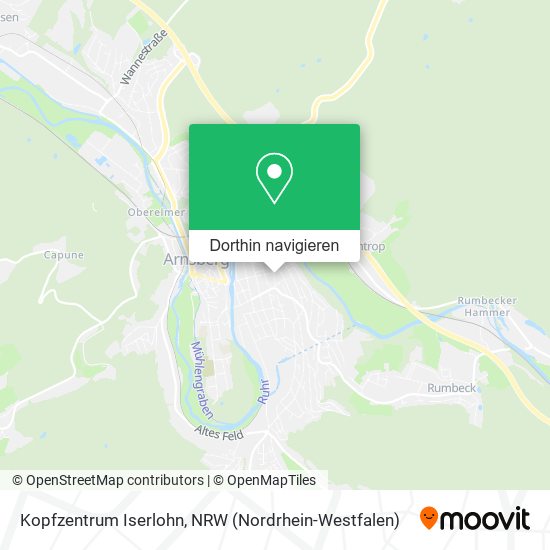 Kopfzentrum Iserlohn Karte