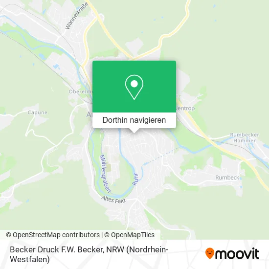 Becker Druck F.W. Becker Karte