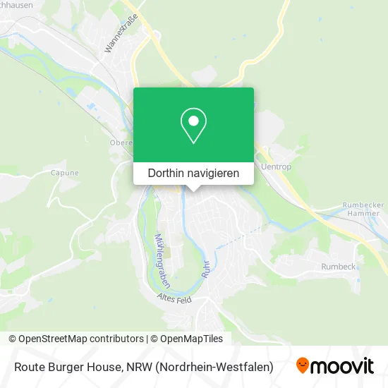 Route Burger House Karte