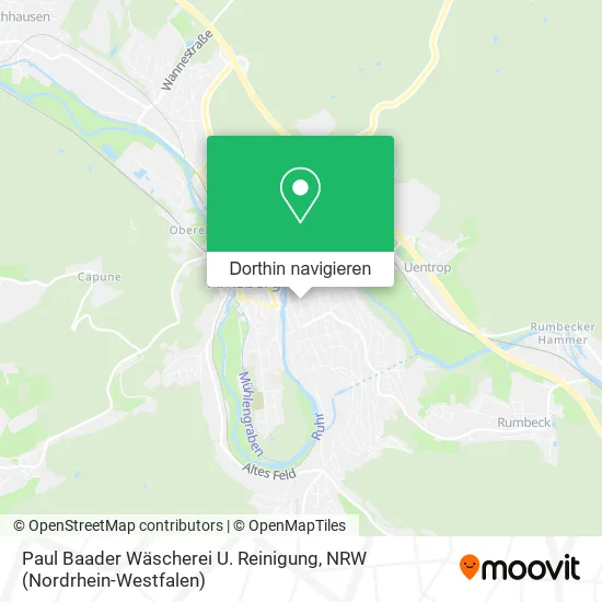 Paul Baader Wäscherei U. Reinigung Karte