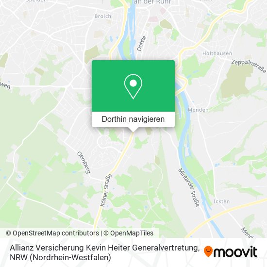 Allianz Versicherung Kevin Heiter Generalvertretung Karte