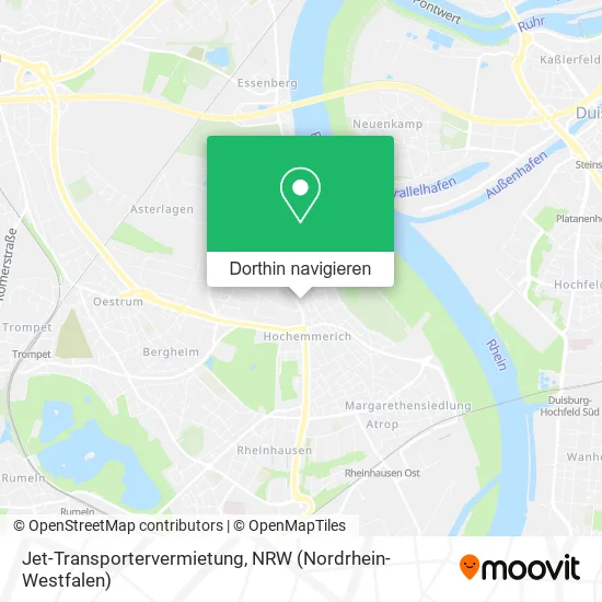 Jet-Transportervermietung Karte
