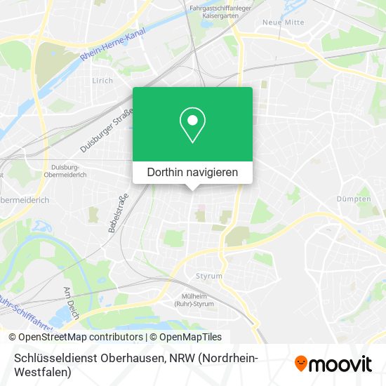 Schlüsseldienst Oberhausen Karte