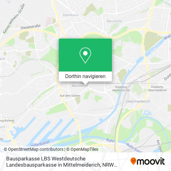 Bausparkasse LBS Westdeutsche Landesbausparkasse in Mittelmeiderich Karte