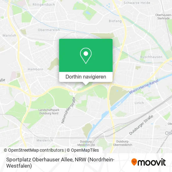 Sportplatz Oberhauser Allee Karte