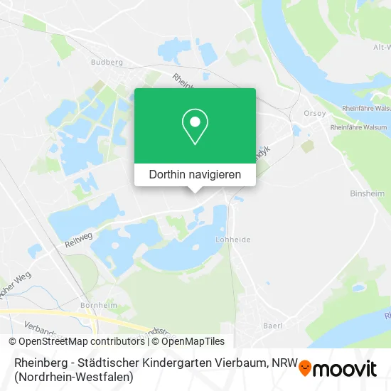 Rheinberg - Städtischer Kindergarten Vierbaum Karte