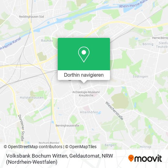 Volksbank Bochum Witten, Geldautomat Karte