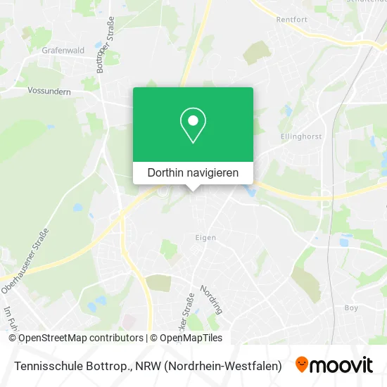 Tennisschule Bottrop. Karte