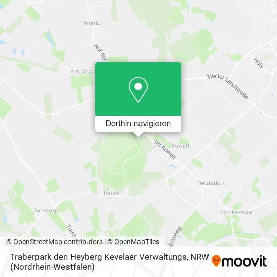 Traberpark den Heyberg Kevelaer Verwaltungs Karte
