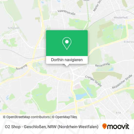 O2 Shop - Geschloßen Karte