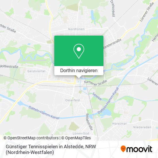 Günstiger Tennisspielen in Alstedde Karte