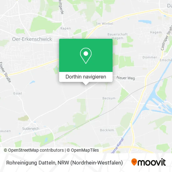 Rohreinigung Datteln Karte