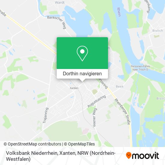 Volksbank Niederrhein, Xanten Karte