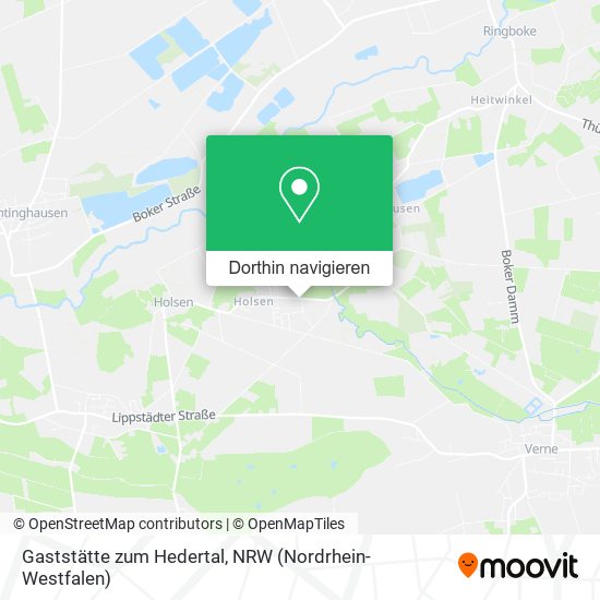 Gaststätte zum Hedertal Karte