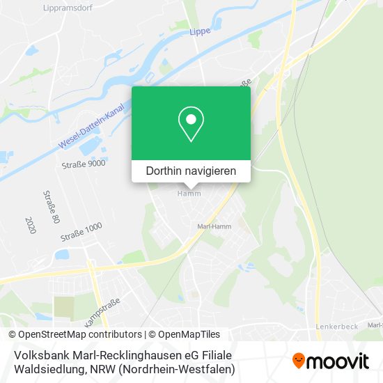 Volksbank Marl-Recklinghausen eG Filiale Waldsiedlung Karte