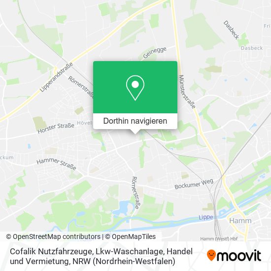 Cofalik Nutzfahrzeuge, Lkw-Waschanlage, Handel und Vermietung Karte