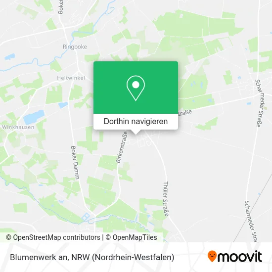 Blumenwerk an Karte