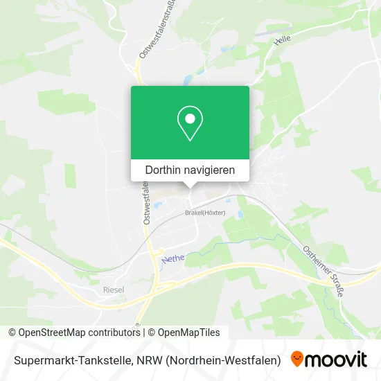 Supermarkt-Tankstelle Karte