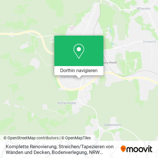 Komplette Renovierung, Streichen / Tapezieren von Wänden und Decken, Bodenverlegung Karte