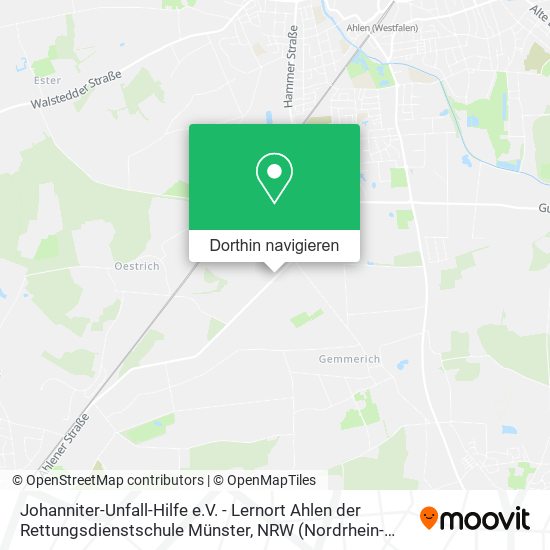 Johanniter-Unfall-Hilfe e.V. - Lernort Ahlen der Rettungsdienstschule Münster Karte