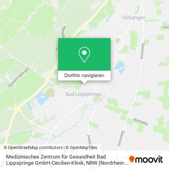Medizinisches Zentrum für Gesundheit Bad Lippspringe GmbH-Cecilien-Klinik Karte