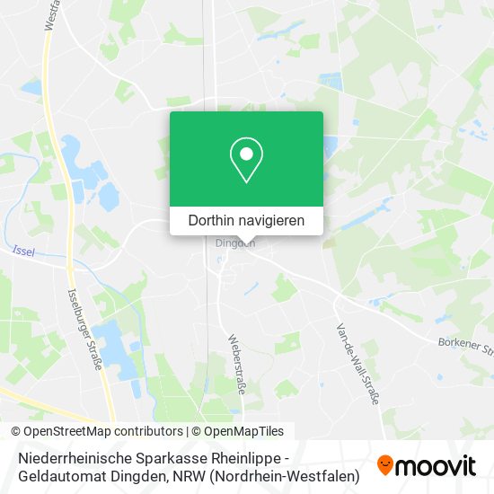 Niederrheinische Sparkasse Rheinlippe - Geldautomat Dingden Karte