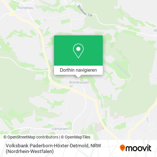 Volksbank Paderborn-Höxter-Detmold Karte