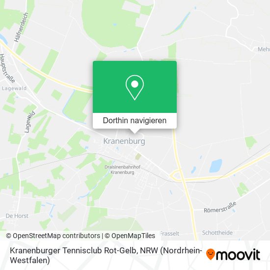 Kranenburger Tennisclub Rot-Gelb Karte