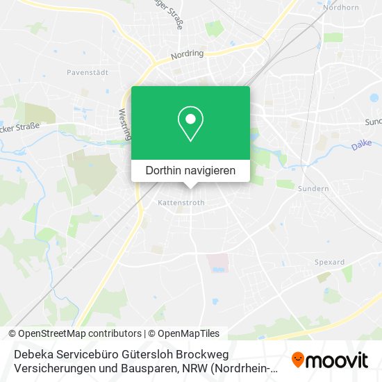 Debeka Servicebüro Gütersloh Brockweg Versicherungen und Bausparen Karte