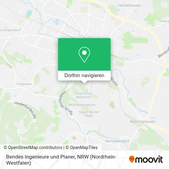 Bendes Ingenieure und Planer Karte