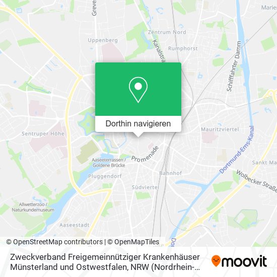Zweckverband Freigemeinnütziger Krankenhäuser Münsterland und Ostwestfalen Karte