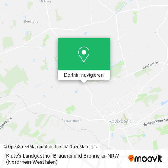 Klute's Landgasthof Brauerei und Brennerei Karte
