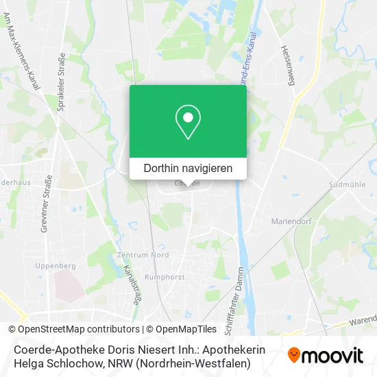 Coerde-Apotheke Doris Niesert Inh.: Apothekerin Helga Schlochow Karte