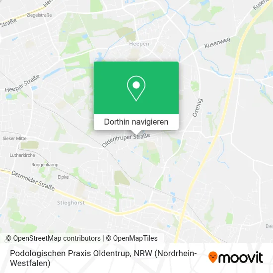 Podologischen Praxis Oldentrup Karte