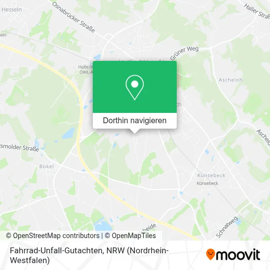 Fahrrad-Unfall-Gutachten Karte