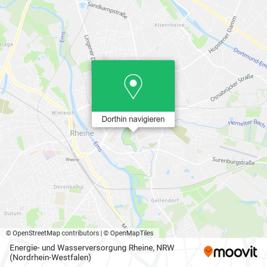 Energie- und Wasserversorgung Rheine Karte