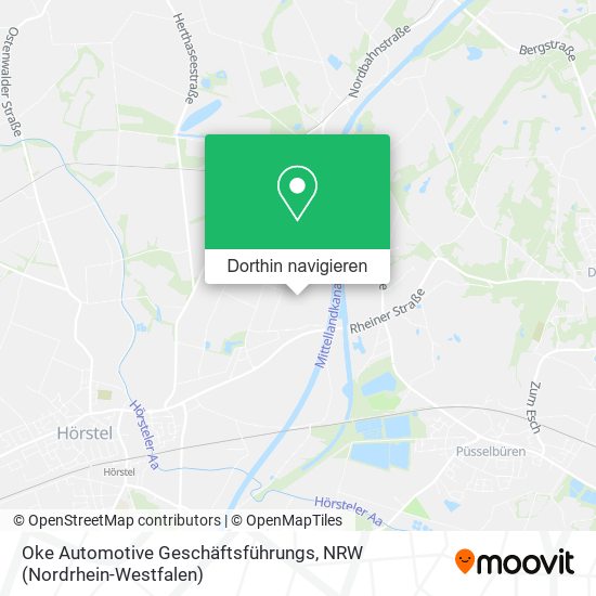 Oke Automotive Geschäftsführungs Karte
