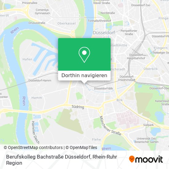 Berufskolleg Bachstraße Düsseldorf Karte