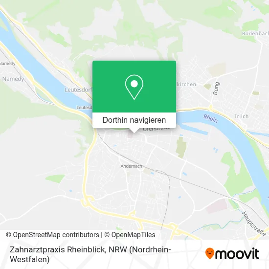 Zahnarztpraxis Rheinblick Karte